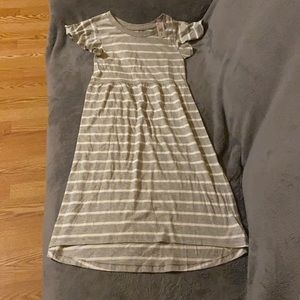 Gap Girls size M 8 new w tags Grey stripped dress